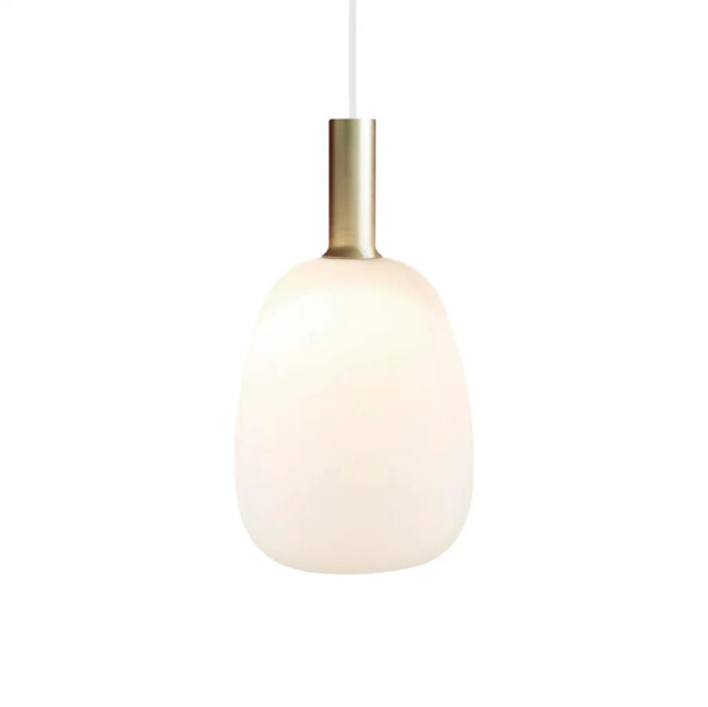 Ceiling Light White Alton 23 Single Pendant Modern Brass/black Opal