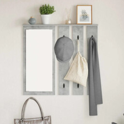 Wall-mounted Coat Rack With Shelf Concrete Grey 84 X 10 X 80 Cm Vidaxl