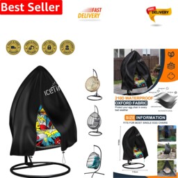 Elegant Windproof Hanging Chair Cover - 190x115cm Waterproof Polyester