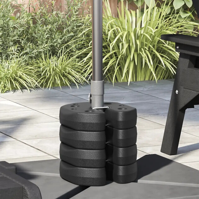 Gazebo Weight Plates Black Concrete With Plastic Cover 220x50mm 4pcs