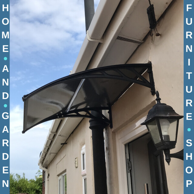 Door Canopy Curved Polycarbonate Window Snow & Rain Protection Shelter