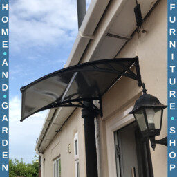 Door Canopy Curved Polycarbonate Window Snow & Rain Protection Shelter