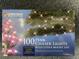 100 Led Fairy Lights Pink 8 Settings Xmas Decoration Quality Branded
