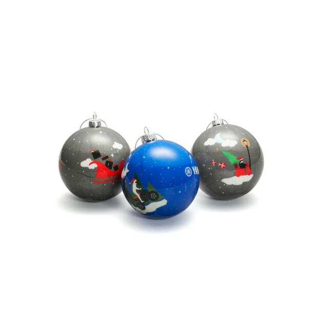 Genuine Yamaha Christmas Baubles Set Of 6 Decorations