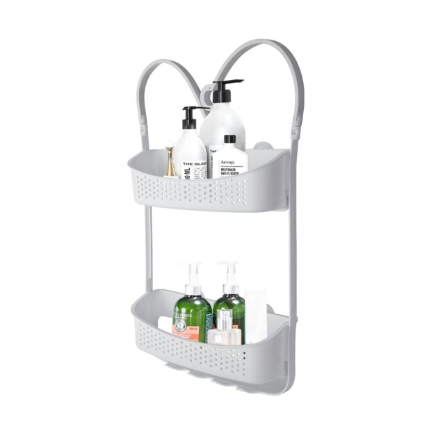 Hanging Shower Caddy Single Basket No Drill Bathroom Shelf Non Rusting