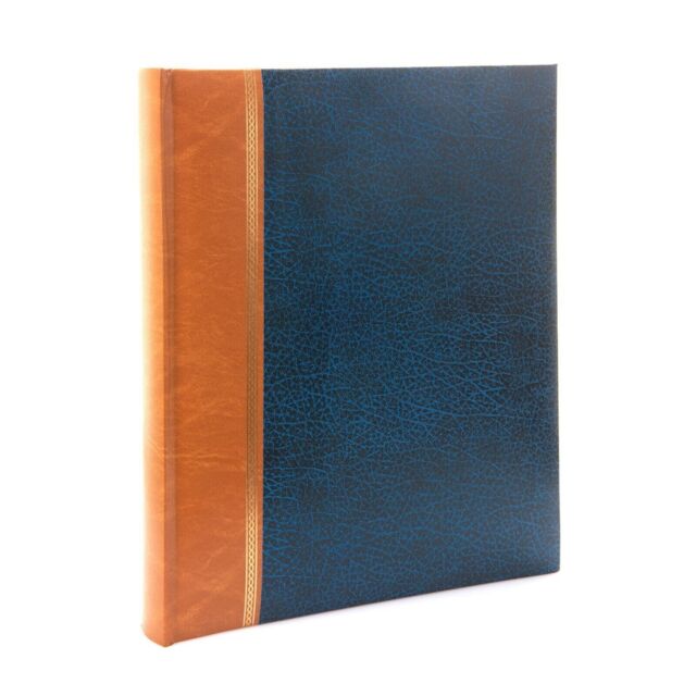 "Kenro Grace Classic Blue Faux Leather Memo Photo Album Sizes 6x4"" -"