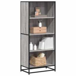 Bookcase Grey Sonoma 60x35x139 Cm Engineered Wood Vidaxl