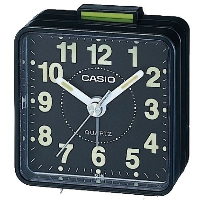 Casio Wake Up Timer Tq-140-1ef Alarm Clock Excellent Regular, Black
