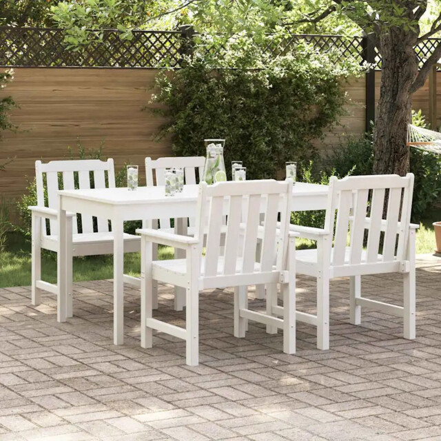 Garden Dining Chair 4 Pcs White 65.5 X 55.5 X 88cm Plastic Vidaxl