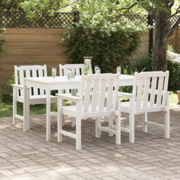 Garden Dining Chair 4 Pcs White 65.5 X 55.5 X 88cm Plastic Vidaxl