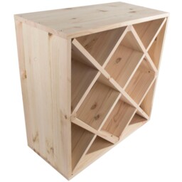 Square 24 Bottle Wine Rack Freestanding Cellar Storage Holder