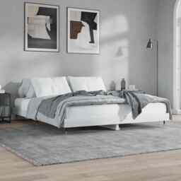 Bed Frame High Gloss White 200x200 Cm Engineered Wood Vidaxl