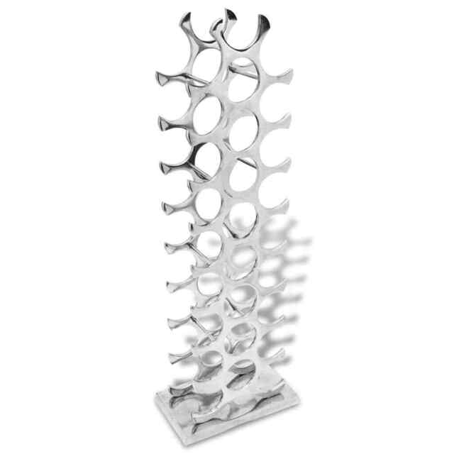 Wine Rack Aluminium Silver 27 Bottles Vidaxl