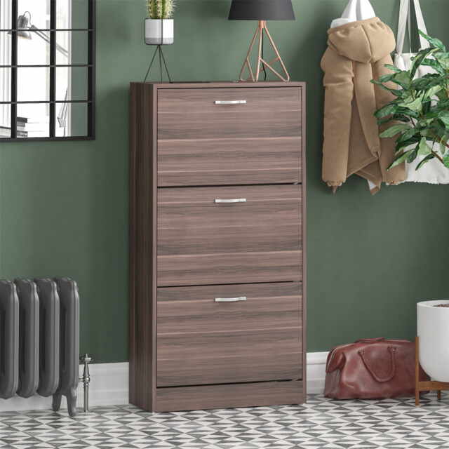 Shoe Cabinet 2 3 Drawer Storage Organiser Footwear Rack Cupboard