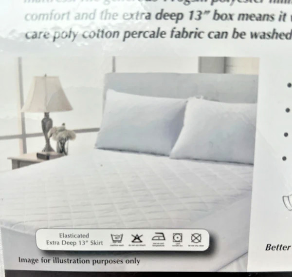 Optima 13” Deep Quilted Mattress Protector Waterproof Fitted Cover