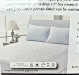 Optima 13” Deep Quilted Mattress Protector Waterproof Fitted Cover