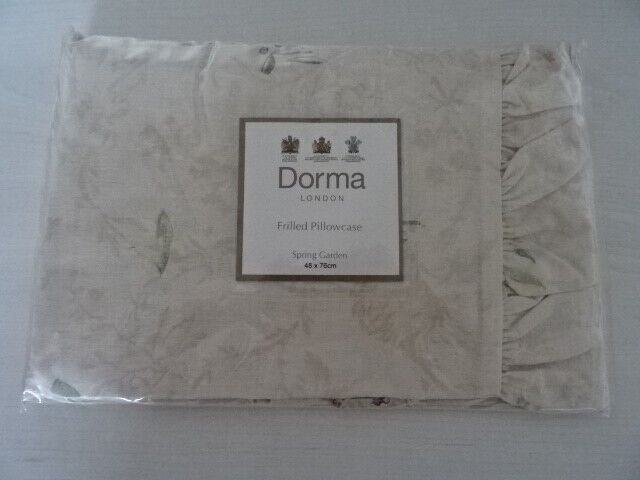 "Dorma ""spring Garden Multi "" Frilled Pillowcase Bnip"