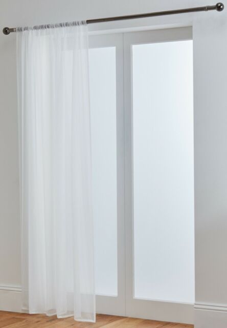 Voile Curtain Panel Lucy Slot Top Plain Curtain Top Quality Voile -