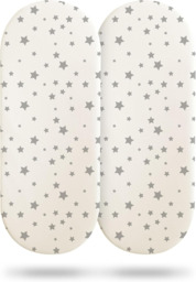 Silentnight Safe Nights Moses Basket Fitted Sheets Set 100% Jersey