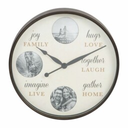 Hometime Round Photo Wall Clock (family)