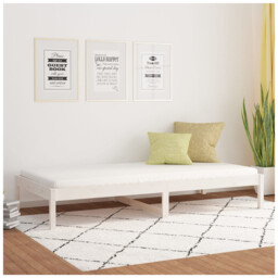Day Bed Solid Pine Wood White 80x200 Cm Modern Sofa Guest Bed Durable