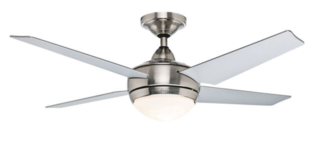 Ceiling Fan With Remote Hunter Sonic Nickel Indoor Ceiling Fan With