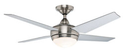 Ceiling Fan With Remote Hunter Sonic Nickel Indoor Ceiling Fan With
