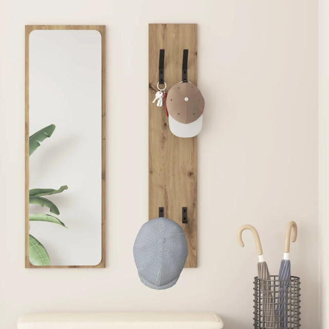 Wall-mounted Coat Rack Artisan Oak 20 X 1.5 X 100 Cm Vidaxl