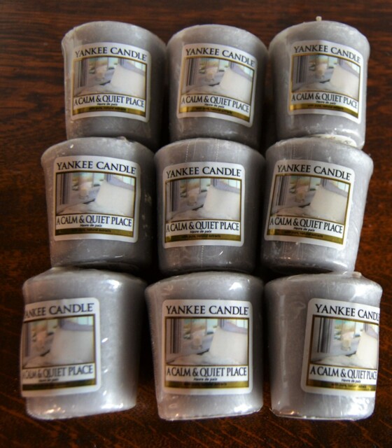 Yankee Candle Votives, A Calm & Quiet Place, Bundle 9 Pieces