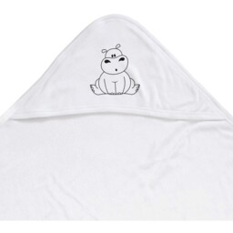 'sitting Hippo' Baby Hooded Towel (ht00016070)