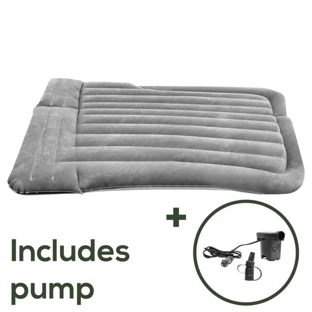 Inflatable Double Car Mattress + 12v Pump Suv Rear Seat Boot Blow Up
