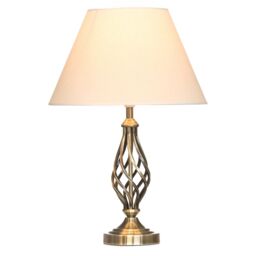Table Lamp Kingswood Traditional Barley Twist Antique Brass With
