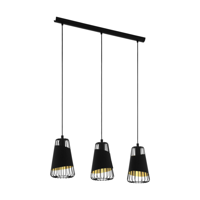 Modern Black And Gold Chandelier 3 Lights Gl0500