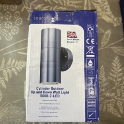 Searchlight 5008-2-led Metro Double Led Spot Light, Ip44, Stainless