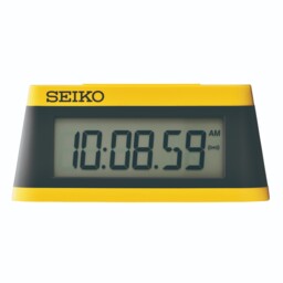 Seiko Iconic Yellow Athletics Alarm Clock With 3 Sounds, Snooze &