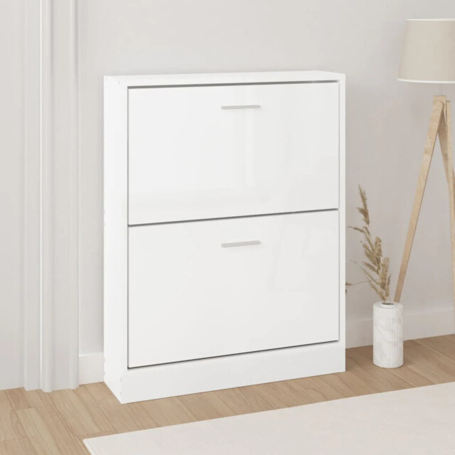 Modern Wooden Shoe Storage With Flip Doors Cabinet Drawers Shoes