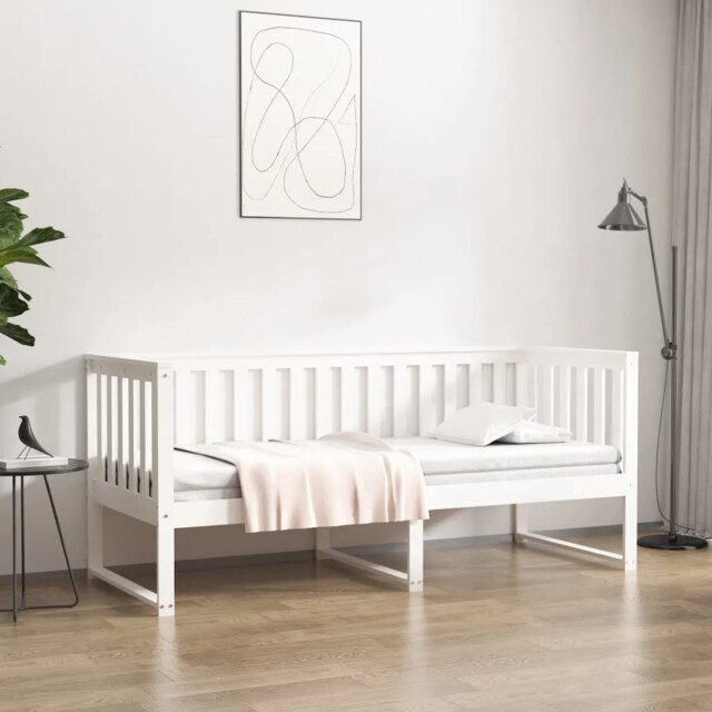 Day Bed Without Mattress White 80x200 Cm Solid Wood Pine Vidaxl