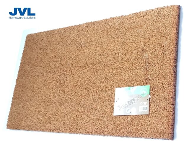 Door Mat Thick Coir Heavy Duty Rubber Back Natural Tough Fibre Large