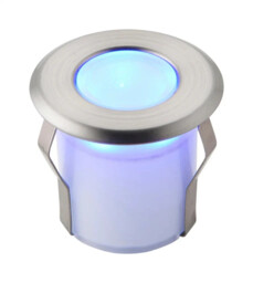 Outdoor Light Silver Cove Blue 0.8w Led Decking Ip67 Saxby 92012