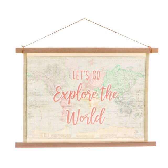 Sass & Belle World Explorer Wall Hanging Canvas Print Home Decor