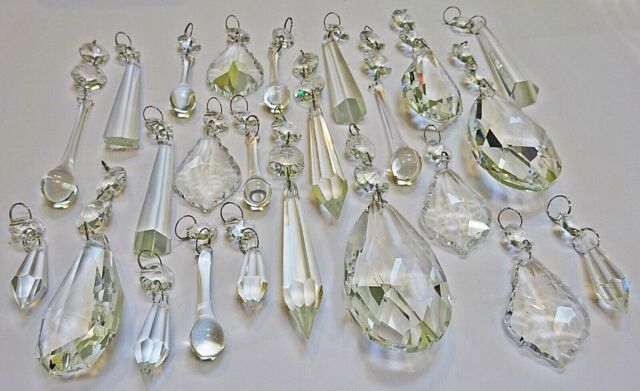 Sets Of Chandelier Droplets Christmas Tree Decoration Glass Crystals
