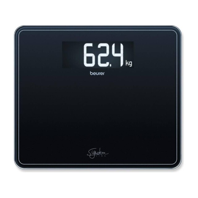 Gs410 Signature Line Glass Bathroom Scale - Black - Xxl Standing Area
