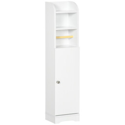 Bathroom Storage Cabinet White 23x18x100cm Particleboard Slim Tall