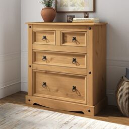 Corona Chest Of 4 Drawers 2 + 2 Mexican Solid Pine Bedroom