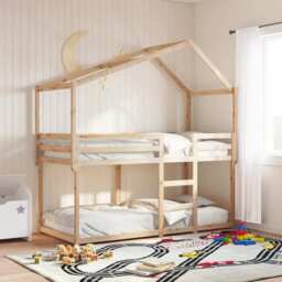 Bunk Bed Without Mattress 90x190 Cm Single Solid Wood Pine Vidaxl