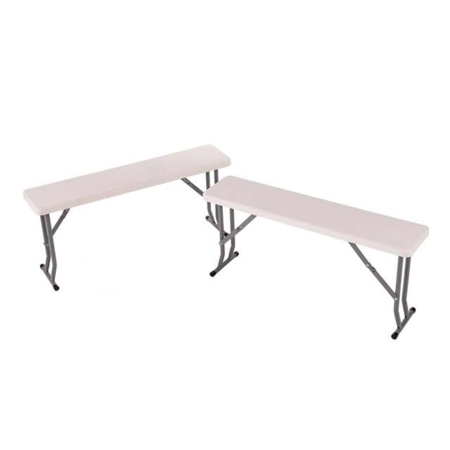 2x 3ft 95cm Folding Heavy Duty Outdoor 2 Person Trestle Bench Chair