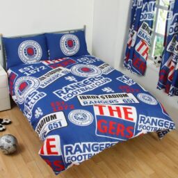 Rangers Double Duvet Cover Set Brand Football Home Gift Official