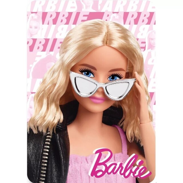Girls Kids Barbie Pink Character Super Soft Fleece Bed Blanket Throw
