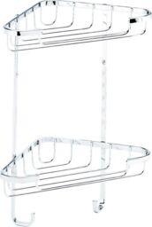 Croydex 2 Tier Corner Shower Caddy Rust Free Basket Bathroom Storage