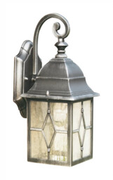 Outdoor Light Black Genoa Wall Silver Ip23 Searchlight 1642
